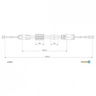 Трос ручного гальма ADRIAUTO 27.0229.1 (фото 1)