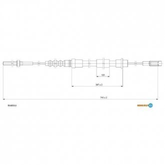Трос ручного гальма ADRIAUTO 35.0213.1 (фото 1)