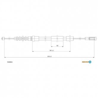 Трос ручного гальма ADRIAUTO 35.0214.1 (фото 1)