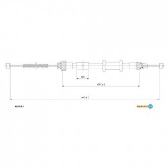Трос ручного гальма ADRIAUTO 41.0214.1 (фото 1)