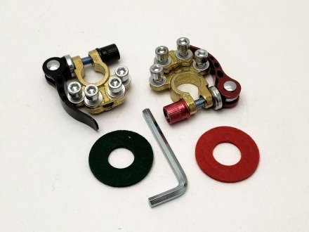 Клема АКБ латунь (к-т) швидкознімна з фіксатором BALANSA BN-04341