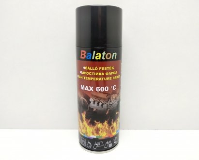 Краска черная жаростойкая 400 мл Balaton 19180 (фото 1)