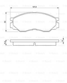 Колодки гальмівні дискові BOSCH 0 986 424 572 (фото 1)