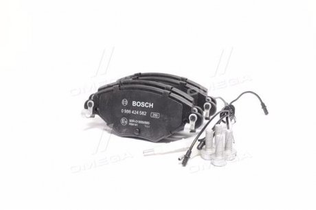 Колодки гальмівні дискові BOSCH 0 986 424 582 (фото 1)