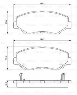 Колодки гальмівні дискові BOSCH 0 986 424 809 (фото 1)