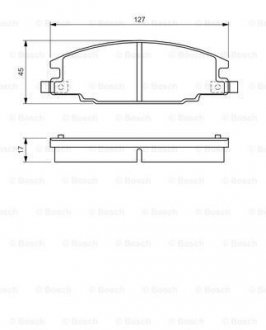 Колодки гальмівні (передние) Isuzu Trooper/Opel Frontera 84-98 BOSCH 0 986 460 960 (фото 1)