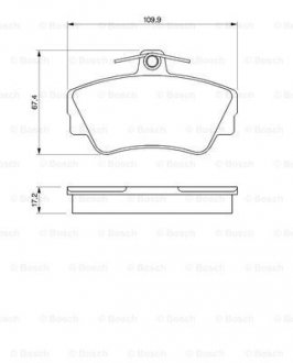 Колодки гальмівні дискові BOSCH 0 986 460 989 (фото 1)