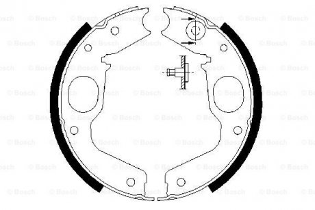 Колодки гальмівні барабанні BOSCH 0 986 487 719 (фото 1)