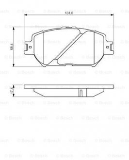 Комплект гальмівних колодок з 4 шт. дисків BOSCH 0986494418 (фото 1)