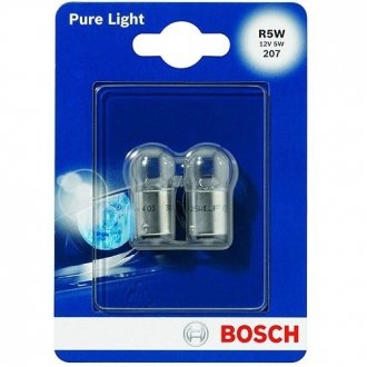Фото автолампа R5W 12V 5W BA15s BOSCH 1 987 301 022 Автолампа R5W 12V 5W BA15s BOSCH 1 987 301 022