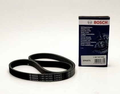 Ремінь генератора Ланос 1.5 5РК-875 BOSCH 1 987 947 829 (фото 1)