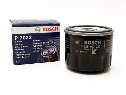Фільтр масляний Renault Kangoo/Trafic/Opel Vivaro 1.9D/1.5dCi/1.4i/1.6i (65mm) BOSCH F 026 407 022