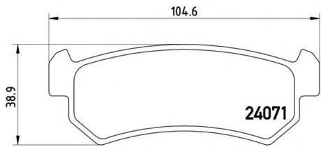 Комплект гальмівних колодок з 4 шт. дисків BREMBO P10001 (фото 1)