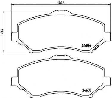 Колодки гальмівні дискові BREMBO P11022 (фото 1)