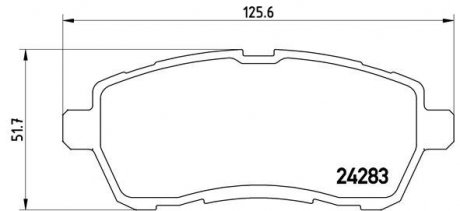 Колодки гальмівні дискові BREMBO P24072 (фото 1)