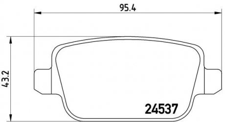 Комплект гальмівних колодок з 4 шт. дисків BREMBO P24075 (фото 1)