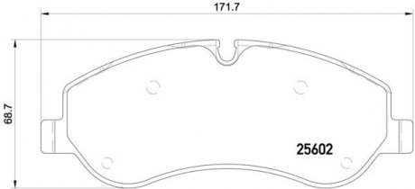 Колодки гальмівні дискові (комплект 4 шт) BREMBO P24152 (фото 1)