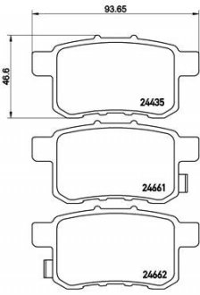 Комплект гальмівних колодок з 4 шт. дисків BREMBO P28072 (фото 1)