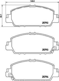 Колодки гальмівні дискові BREMBO P28077 (фото 1)