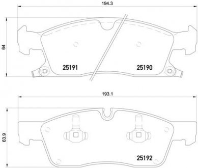 Колодки гальмівні дискові BREMBO P37017 (фото 1)