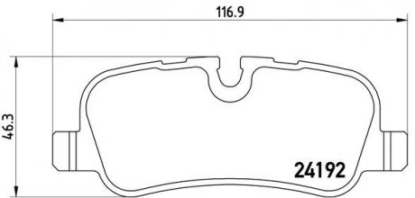 Комплект гальмівних колодок з 4 шт. дисків BREMBO P44013 (фото 1)