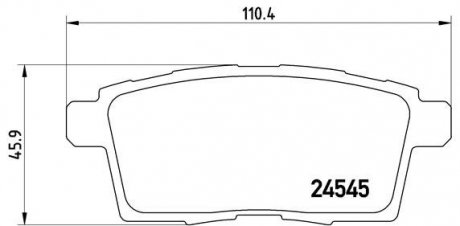 Комплект гальмівних колодок з 4 шт. дисків BREMBO P49041 (фото 1)