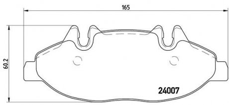 Комплект гальмівних колодок з 4 шт. дисків BREMBO P50050 (фото 1)