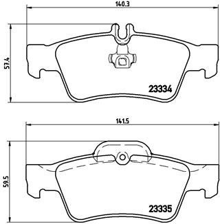 Комплект гальмівних колодок з 4 шт. дисків BREMBO P50052 (фото 1)