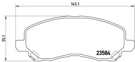 Комплект гальмівних колодок з 4 шт. дисків BREMBO P54030 (фото 1)