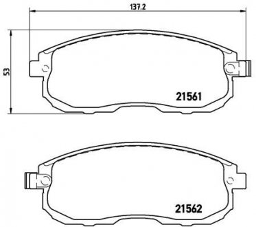 Колодки гальмівні дискові (комплект 4 шт) BREMBO P56065 (фото 1)