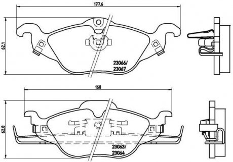 Комплект гальмівних колодок з 4 шт. дисків BREMBO P59030 (фото 1)