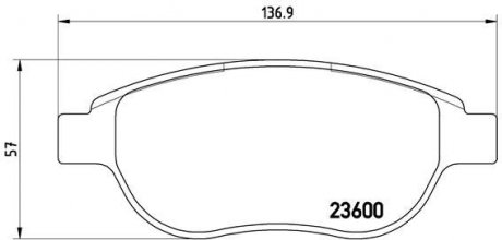 Гальмівні колодки BREMBO P61068 (фото 1)