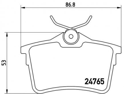 Комплект гальмівних колодок з 4 шт. дисків BREMBO P61084 (фото 1)