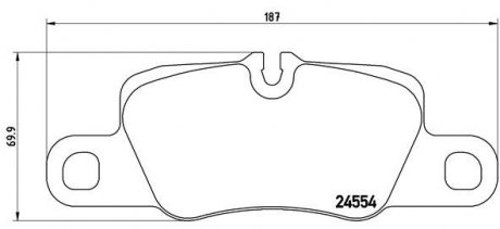 Комплект гальмівних колодок з 4 шт. дисків BREMBO P65020 (фото 1)