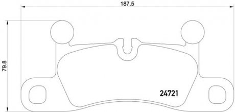 Комплект гальмівних колодок з 4 шт. дисків BREMBO P65027 (фото 1)