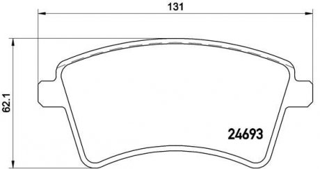 Комплект гальмівних колодок з 4 шт. дисків BREMBO P68044 (фото 1)