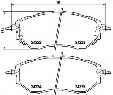 Колодки гальмівні дискові BREMBO P78017 (фото 1)