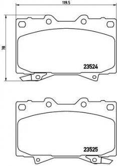 Комплект гальмівних колодок з 4 шт. дисків BREMBO P83048 (фото 1)