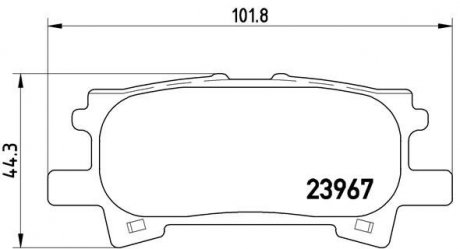 Комплект гальмівних колодок з 4 шт. дисків BREMBO P83068 (фото 1)