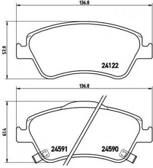 Колодки гальмівні дискові BREMBO P83079 (фото 1)