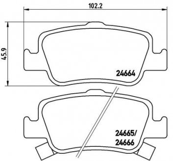 Комплект гальмівних колодок з 4 шт. дисків BREMBO P83080 (фото 1)