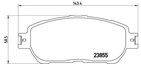 Комплект гальмівних колодок з 4 шт. дисків BREMBO P83105 (фото 1)