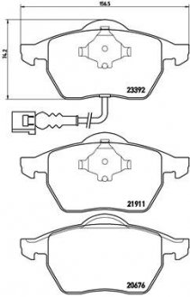 Комплект гальмівних колодок з 4 шт. дисків BREMBO P85045 (фото 1)