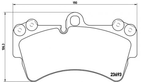 Комплект гальмівних колодок з 4 шт. дисків BREMBO P85065 (фото 1)