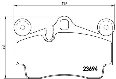 Комплект гальмівних колодок з 4 шт. дисків BREMBO P85070 (фото 1)