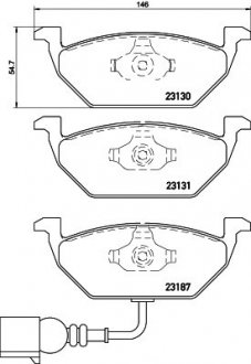 Комплект гальмівних колодок з 4 шт. дисків BREMBO P85072 (фото 1)