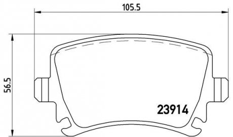 Комплект гальмівних колодок з 4 шт. дисків BREMBO P85073 (фото 1)