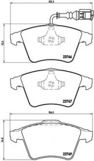 Комплект гальмівних колодок з 4 шт. дисків BREMBO P85081 (фото 1)