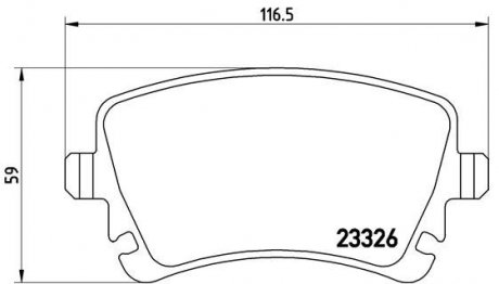 Комплект гальмівних колодок з 4 шт. дисків BREMBO P85083 (фото 1)