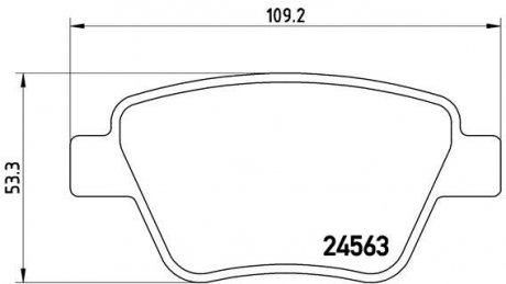 Комплект гальмівних колодок з 4 шт. дисків BREMBO P85114 (фото 1)